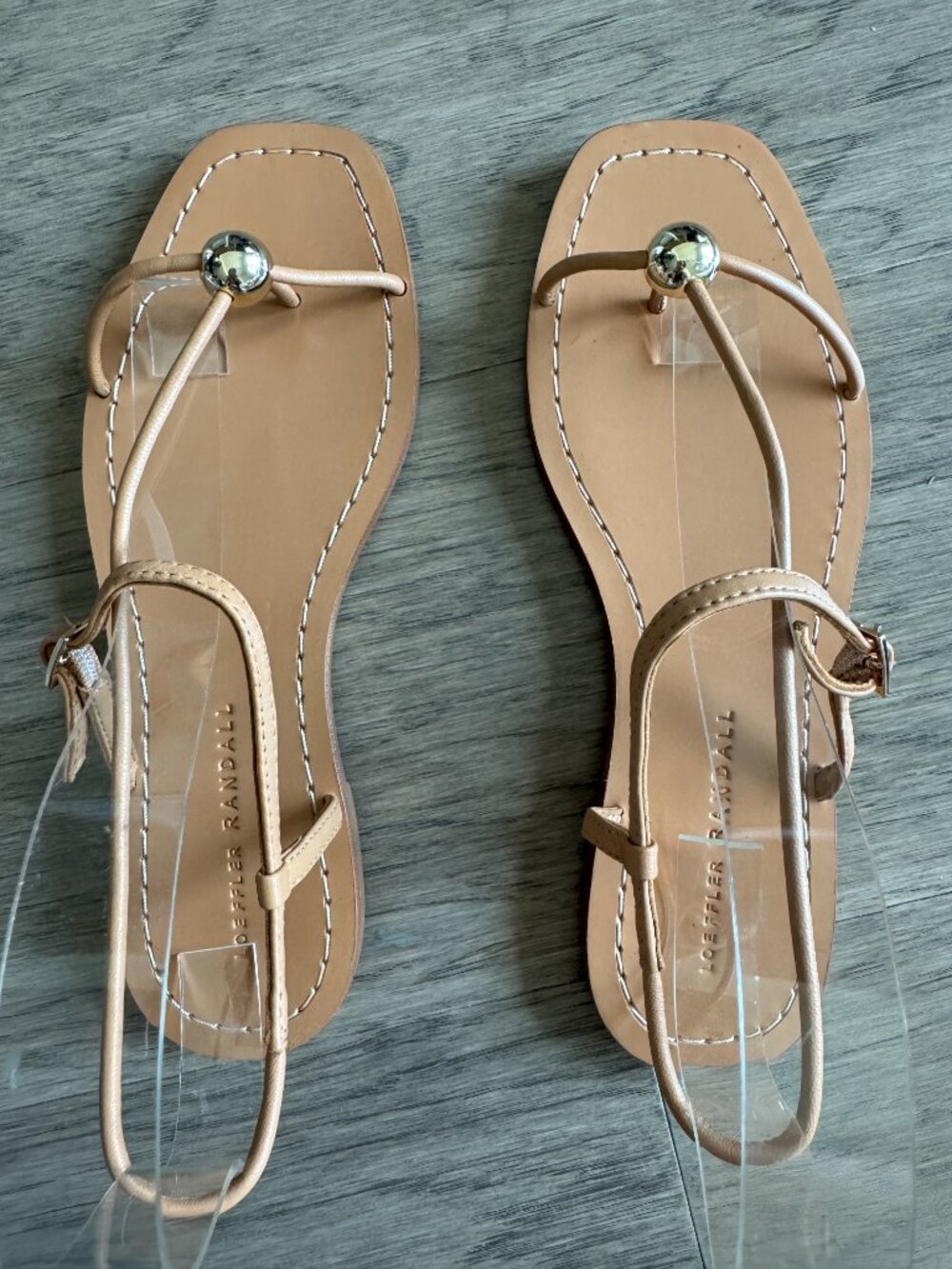 NEW Loeffler Randall size 7 Lara Dune Leather Sandal - Picture 3 of 6